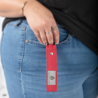 Lifestyle shot of Lolo keychain