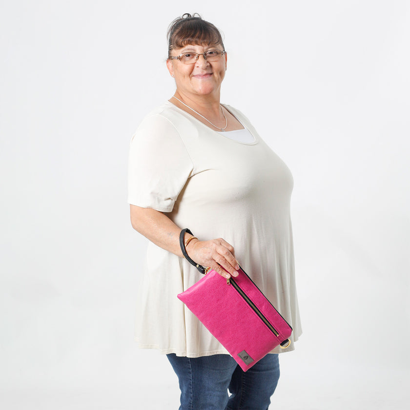 Lifestyle shot of wristlet