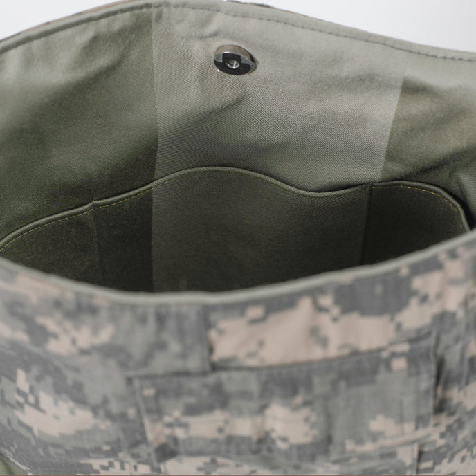Interior shot of Green U.S Army Tote