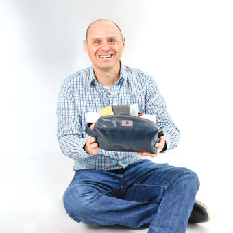 Lifestyle shot of Michael toiletry