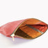 Interior shot of Red Leather Wristlet