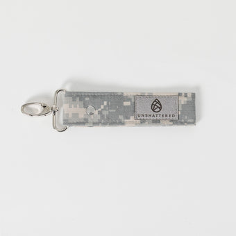 U.S Army key clip with gray label