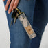 Lifestyle shot of U.S Army keychain with tan label