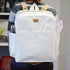 woman wearing convertible roller blind vertical backpack