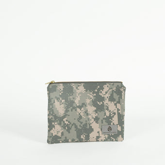 Upcycled Army digital camo uniform Zip pouch  