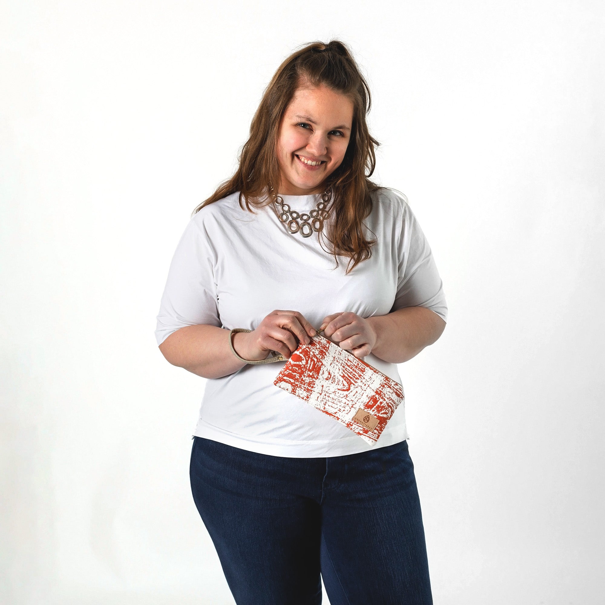 Burnt Orange "SWIZZLE" Wristlet