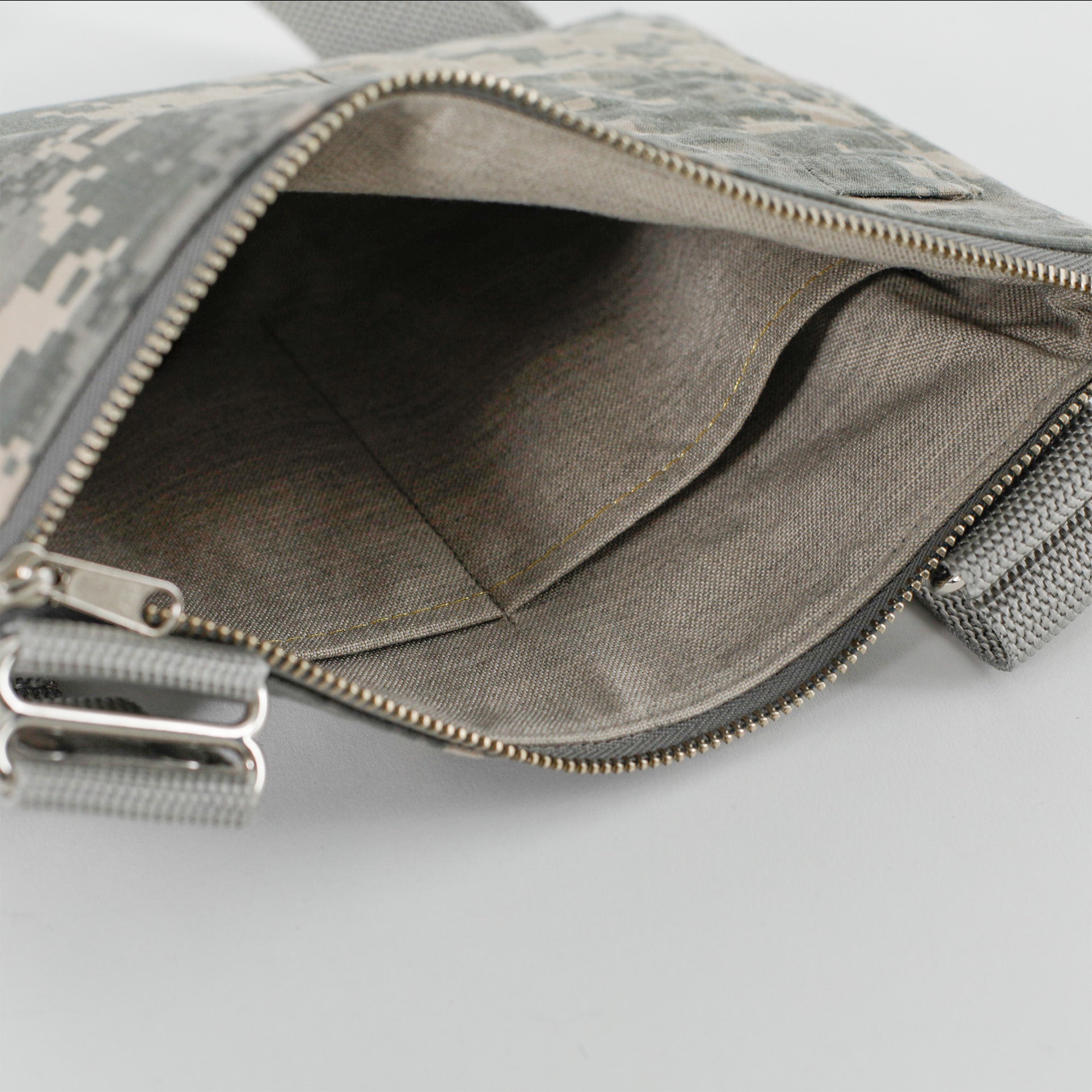 Interior shot of ACU Crossbody Pouch
