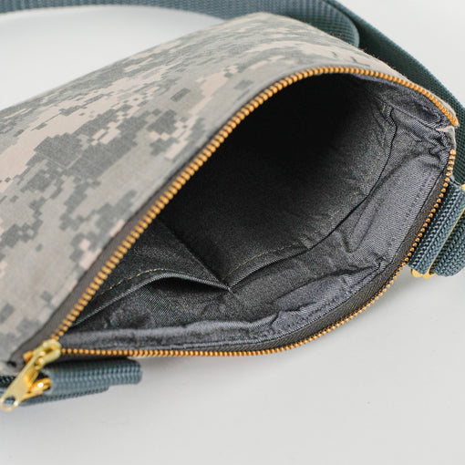 Interior shot of ACU Crossbody Pouch 