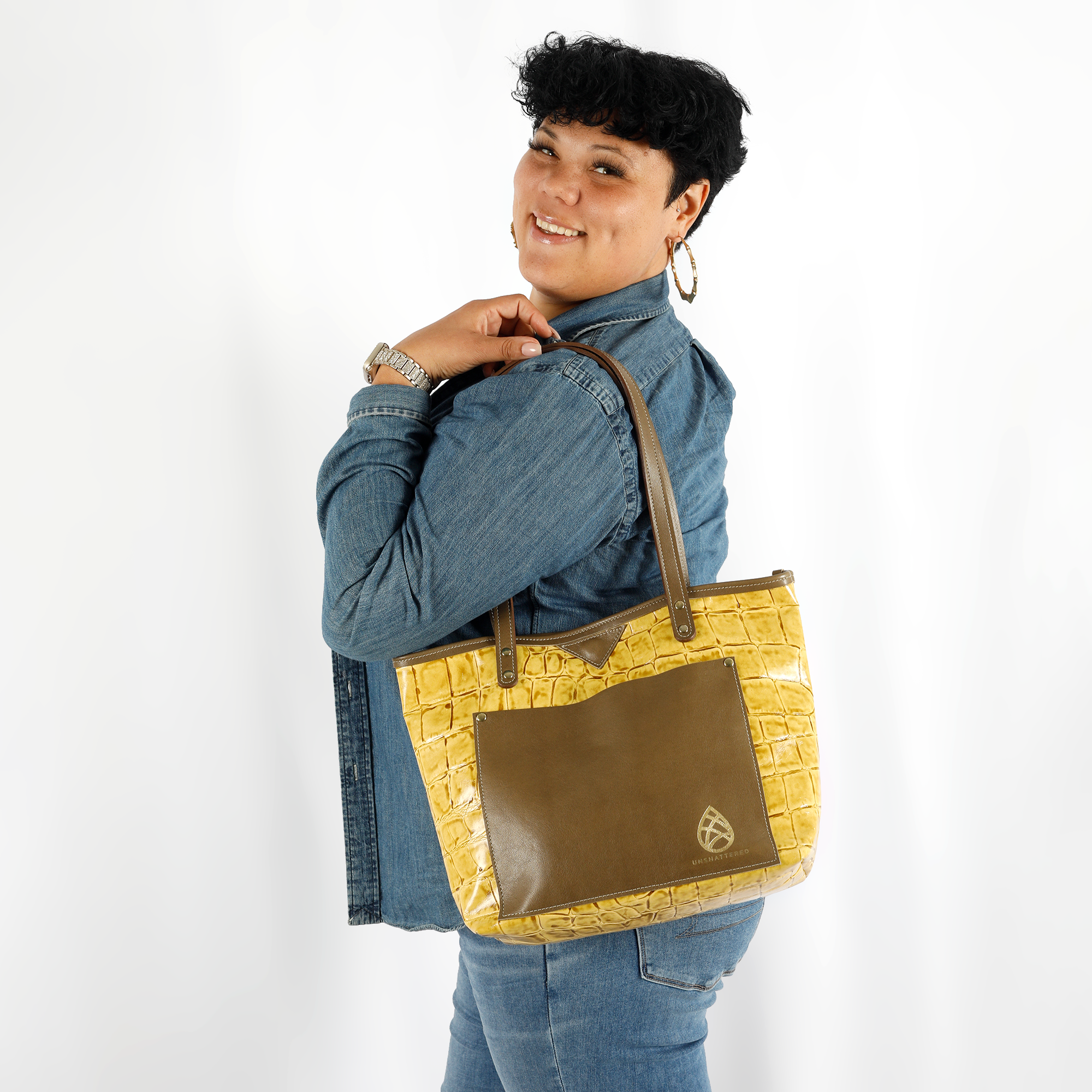 Angie Leather Tote