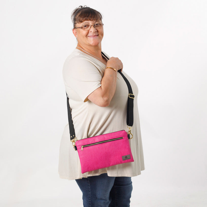 Lifestyle shot of crossbody 