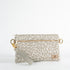 platos petal design 3-in-1 wristlet  with a green luxury leather alternative strap