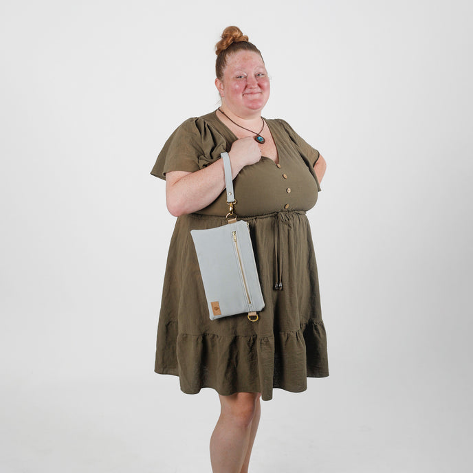 Lifestyle shot of wristlet