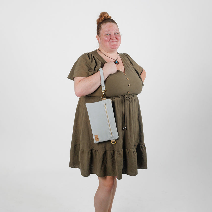 Lifestyle shot of wristlet