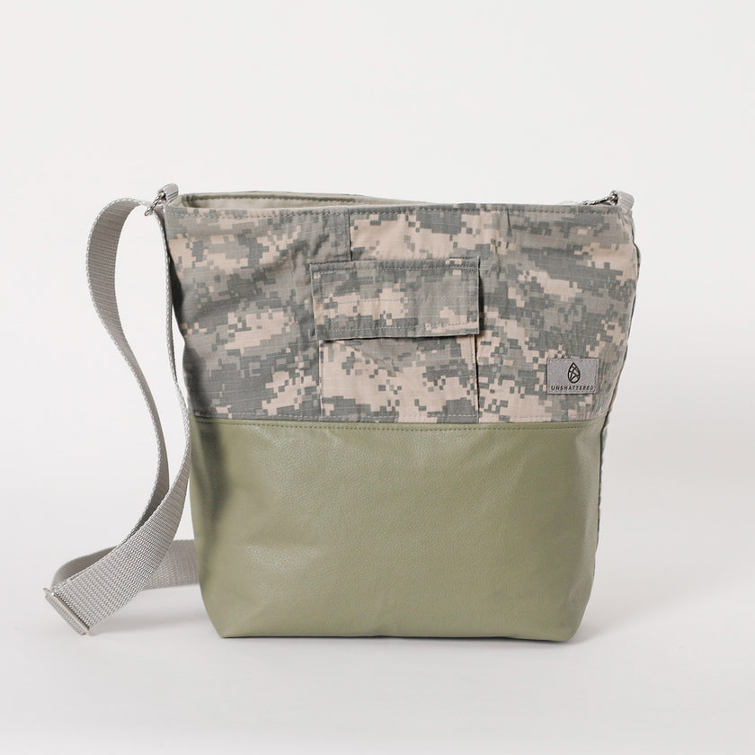 US Army Uniform Mixed Media Tote (choice of accent color)