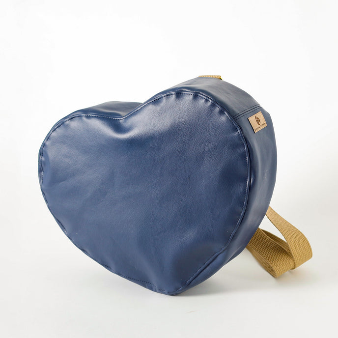 southwest-branded reusable car seat/stroller bag Heart Bag from Upcycled Blue Southwest Airlines Leather