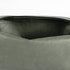 Interior of a gray luxury leather alternative toiletry bag