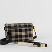 Plaid 3-in-1 Bag  with gold accents on a white background named after Jenny 