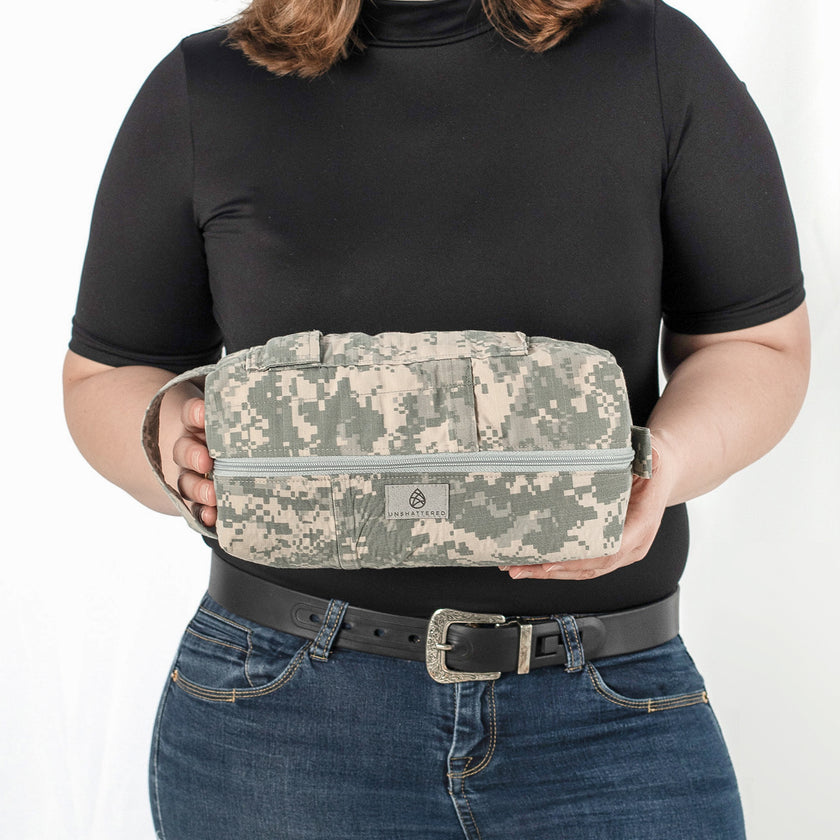 A close-up shot of the U.S Army uniform toiletry kit 