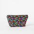 Multicolored checkered makeup bag  on a white background named after Luisa 