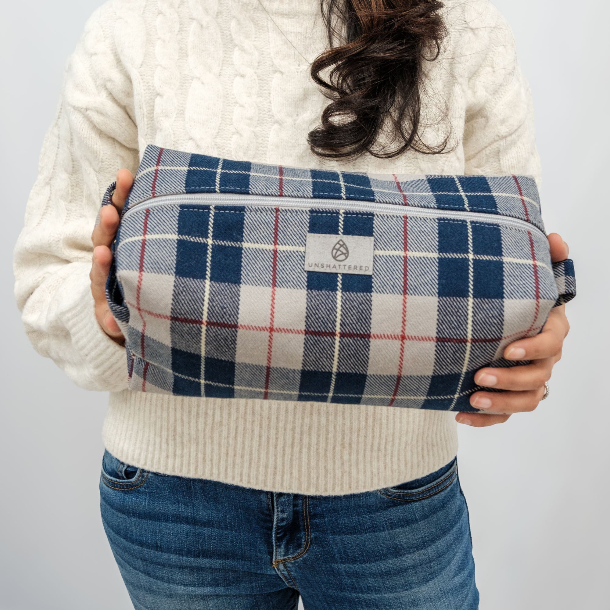 Toiletry Kit from Vintage Blue-Grey Plaid Mercedes-Benz Interior