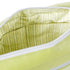 A lime green striped interior on a lime green errand bag named after Nadine
