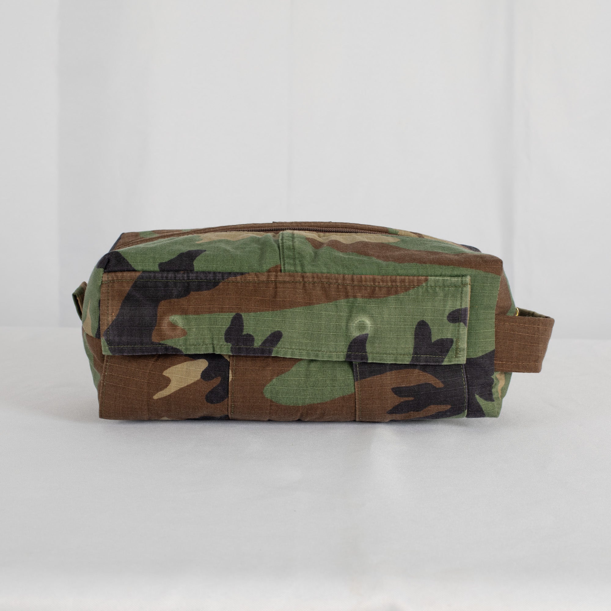 back view of the Woodland Camo Toiletry 