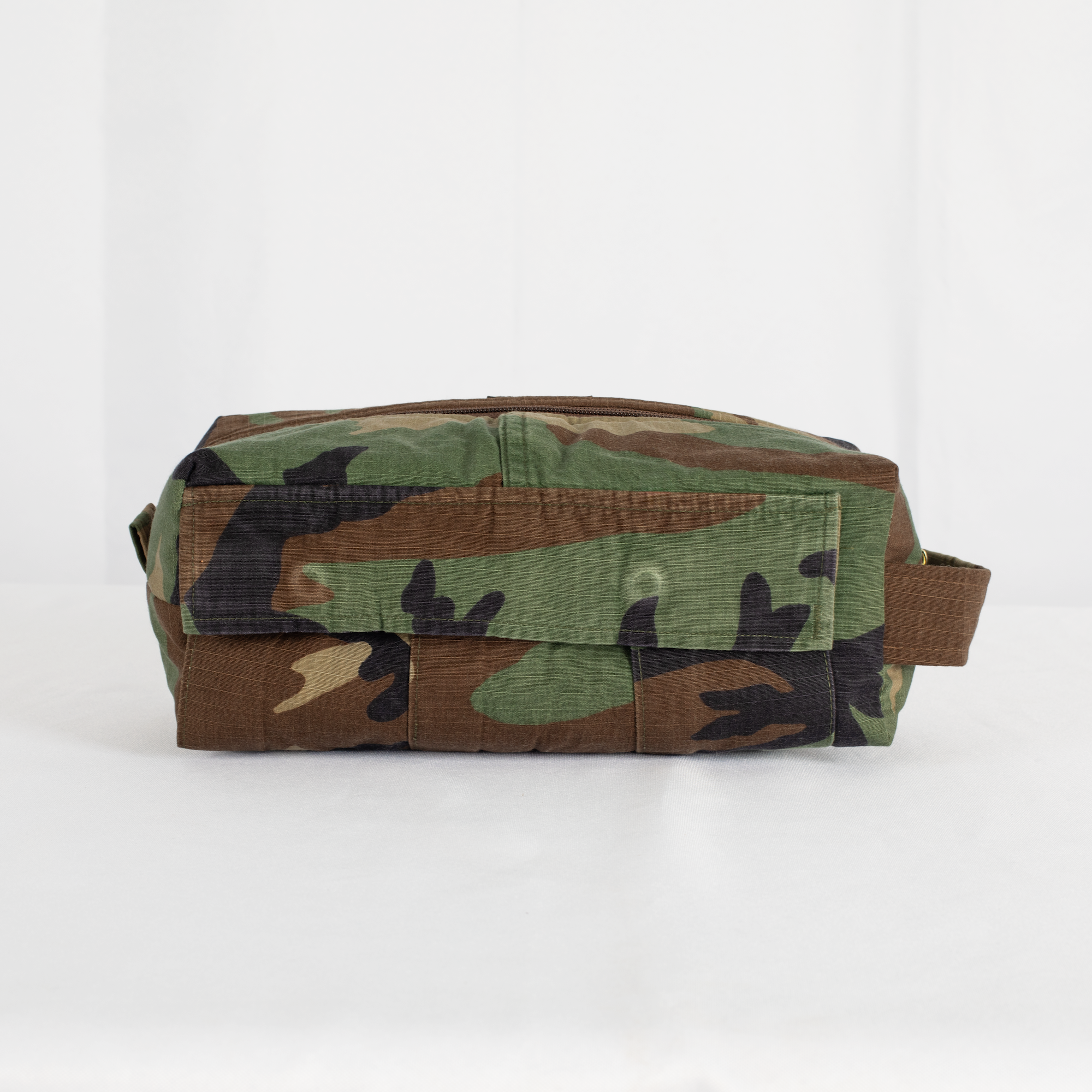back view of woodland camo