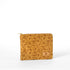 Zip pouch with leaf pattern on a white background