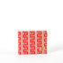 Red pouch with white pattern on a white background named after Neena 