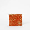 Orange pouch with beige pattern on a white background named after Rena