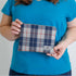 Zip Pouch from Vintage Blue-Grey Plaid Mercedes-Benz Interior