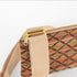 A detail shot of the gold hardware on this Heather crossbody 