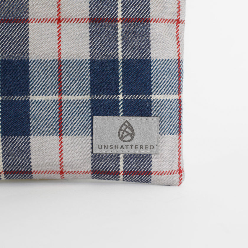 Zip Pouch from Vintage Blue-Grey Plaid Mercedes-Benz Interior