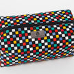 Colorful checkered pouch with 'Unshattered' brand logo on a white background named after Lyddin 