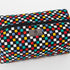 Colorful checkered pouch with 'Unshattered' brand logo on a white background named after Lyddin 