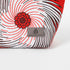  Red and black abstract design and 'Unshattered' brand label on a white background named after Marie 