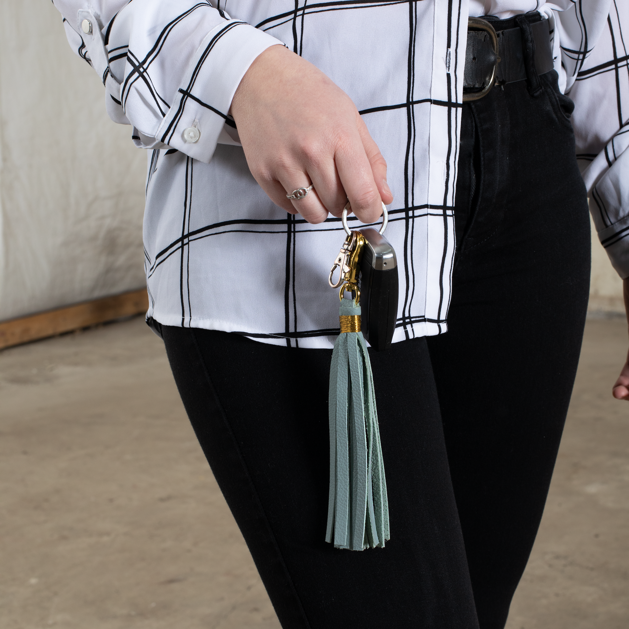 Lifestyle shot of tassel 